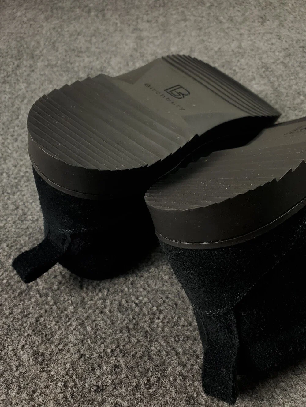 Birchbury Carnforth Chukka Desert Boots Size 16 Black Suede Leather Rubber Sole